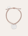 Pulsera Personalizada Medallón Organic Rosa Acero