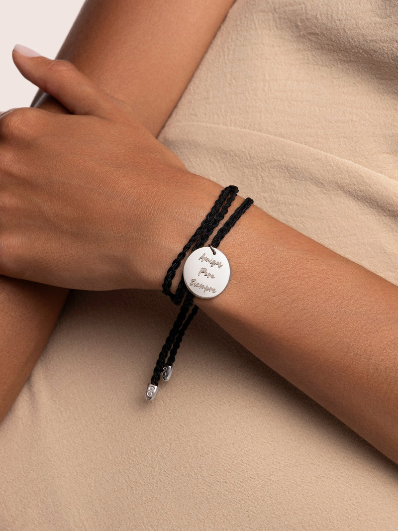 Bracciale Personalizzato Dream Nero Argento