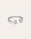 Personalisierter Ring Letter Spark aus Stahl