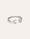 Personalisierter Ring Letter Spark aus Stahl