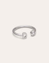 Personalisierter Ring Letter Spark aus Stahl