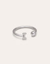 Personalisierter Ring Letter Spark aus Stahl
