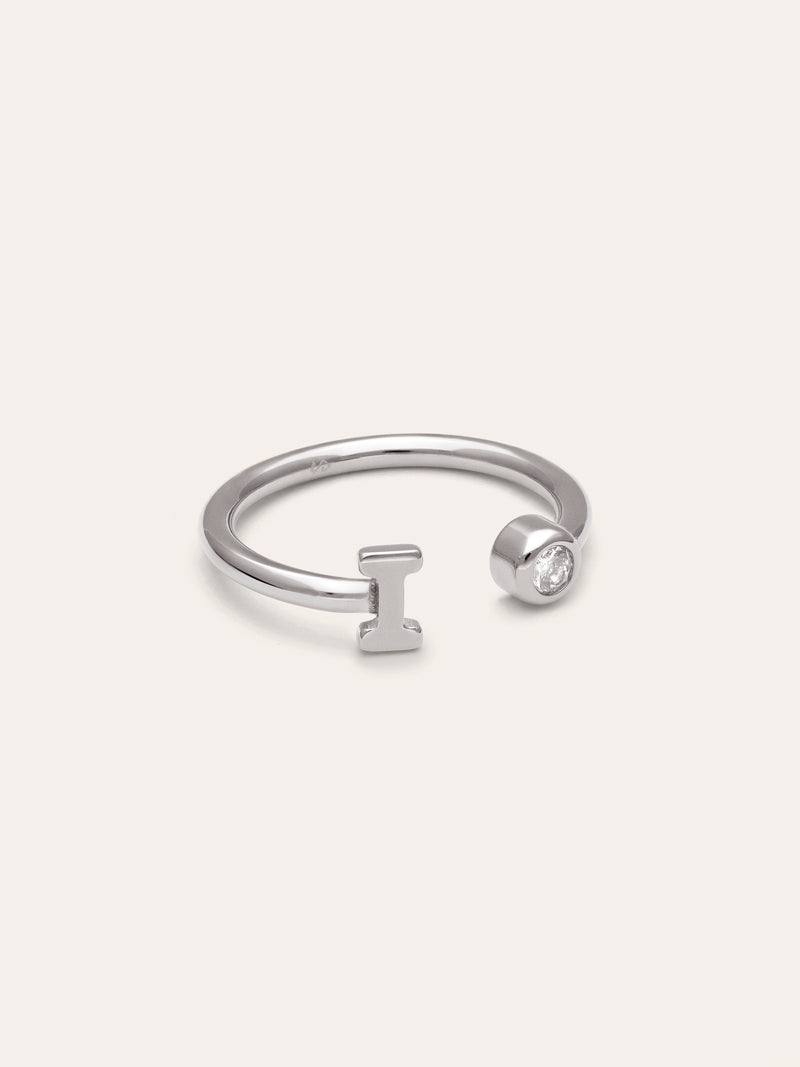 Personalisierter Ring Letter Spark aus Stahl