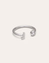 Personalisierter Ring Letter Spark aus Stahl