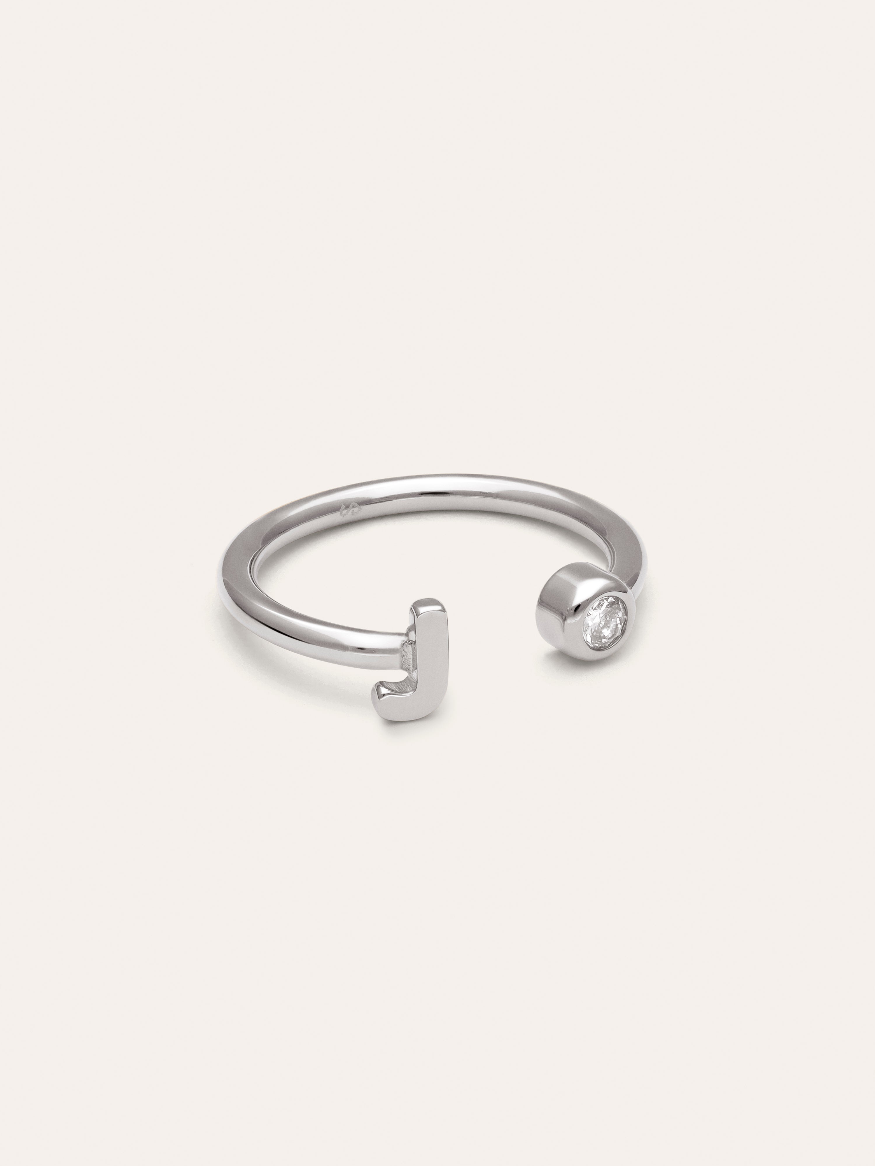 Personalisierter Ring Letter Spark aus Stahl