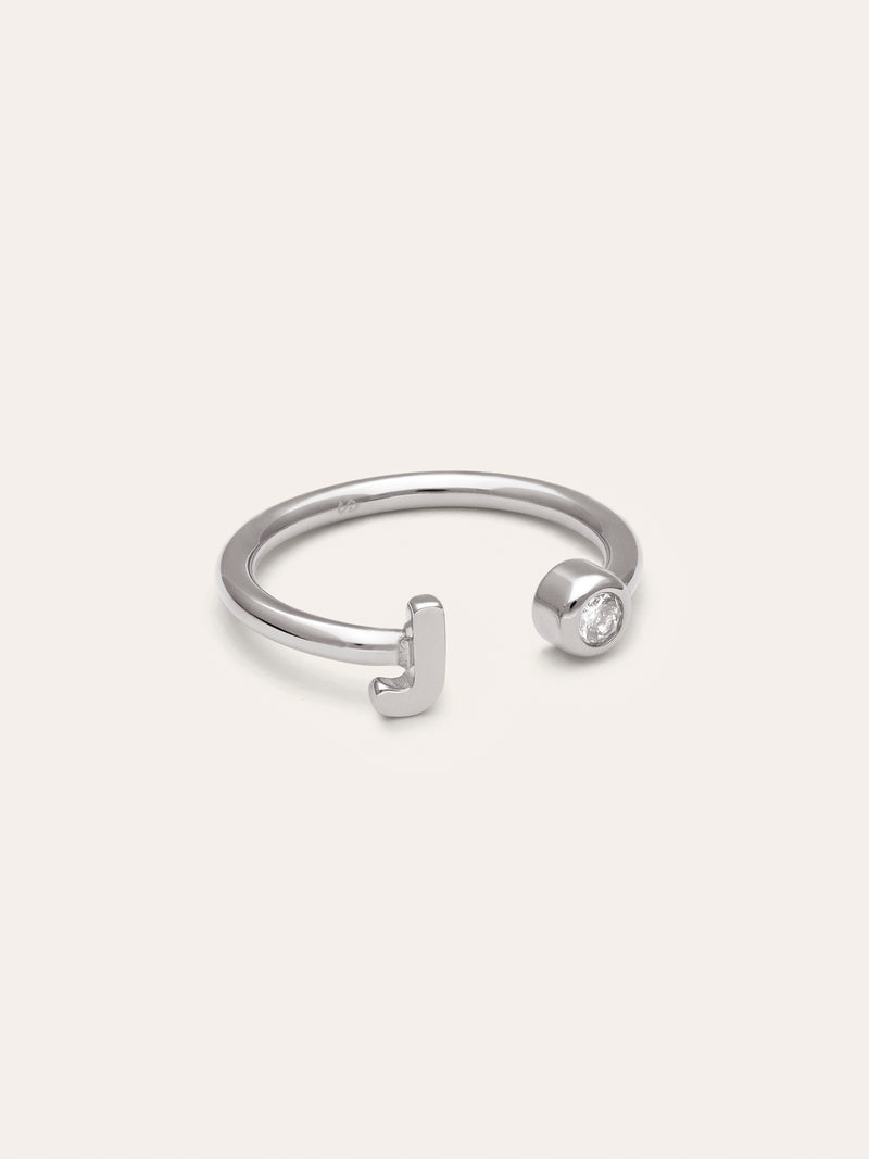 Personalisierter Ring Letter Spark aus Stahl
