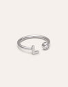 Personalisierter Ring Letter Spark aus Stahl