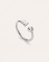 Personalisierter Ring Letter Spark aus Stahl