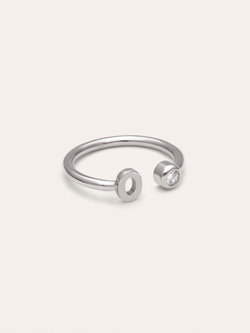 Personalisierter Ring Letter Spark aus Stahl