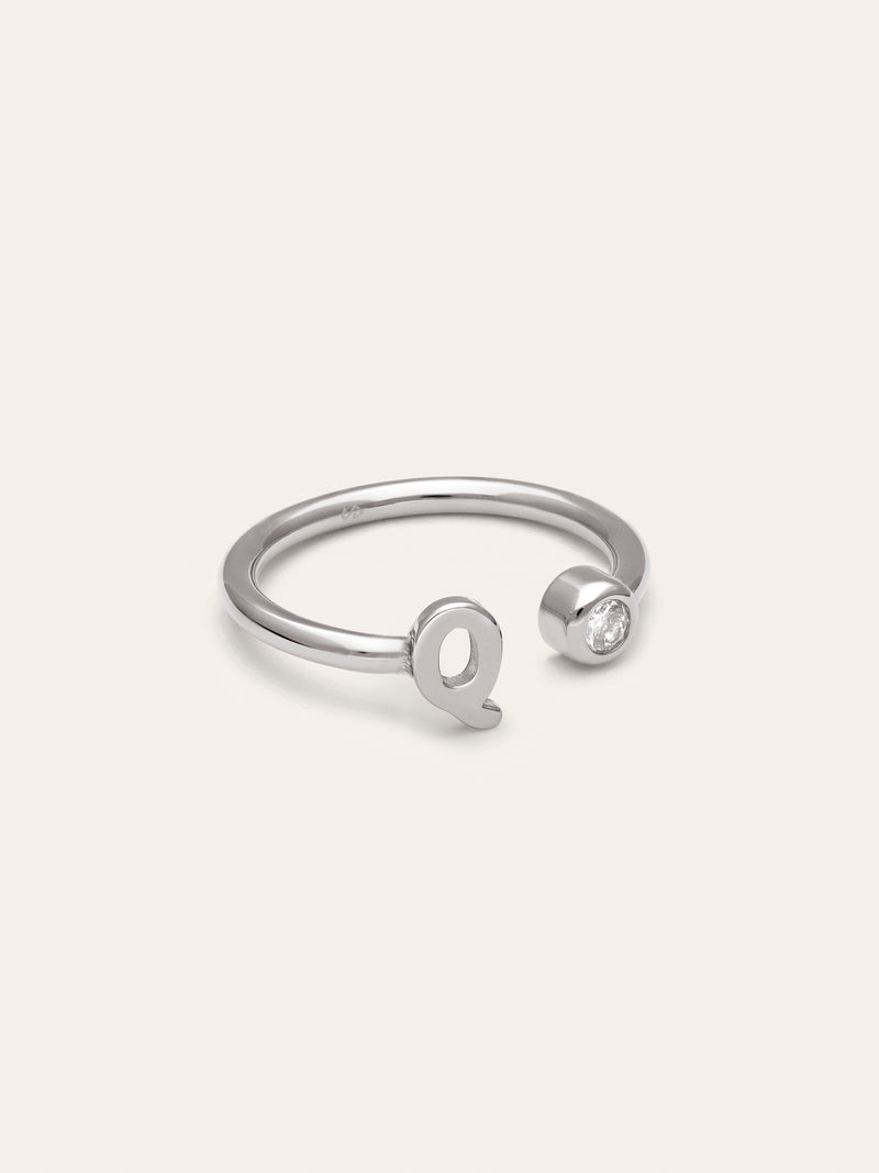 Personalisierter Ring Letter Spark aus Stahl