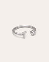 Personalisierter Ring Letter Spark aus Stahl
