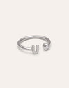 Personalisierter Ring Letter Spark aus Stahl