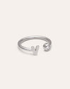 Personalisierter Ring Letter Spark aus Stahl