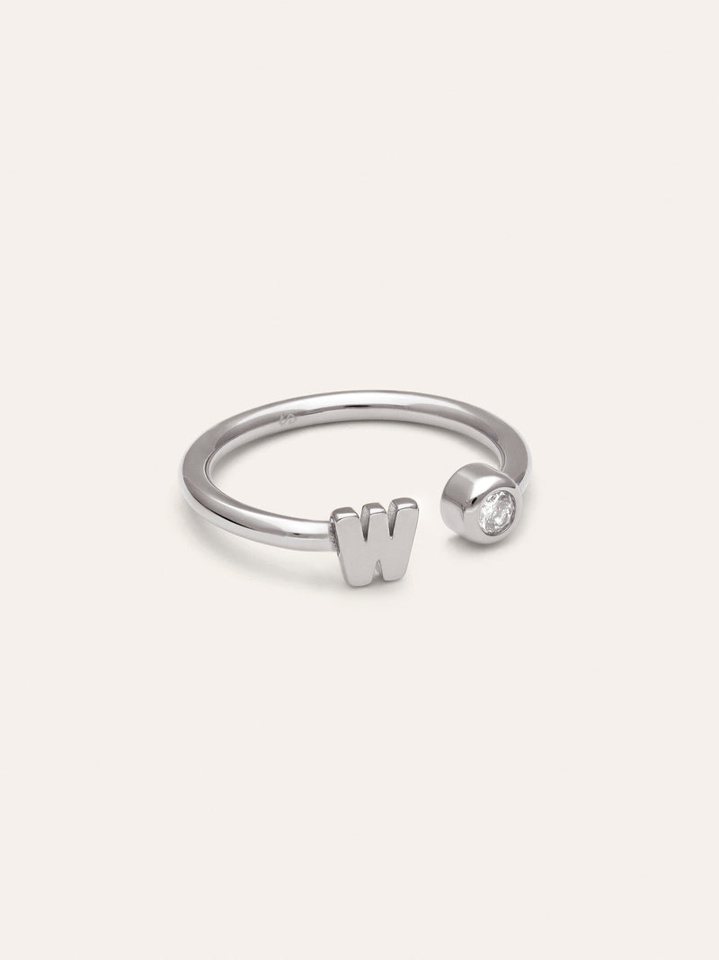 Personalisierter Ring Letter Spark aus Stahl