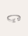 Personalisierter Ring Letter Spark aus Stahl
