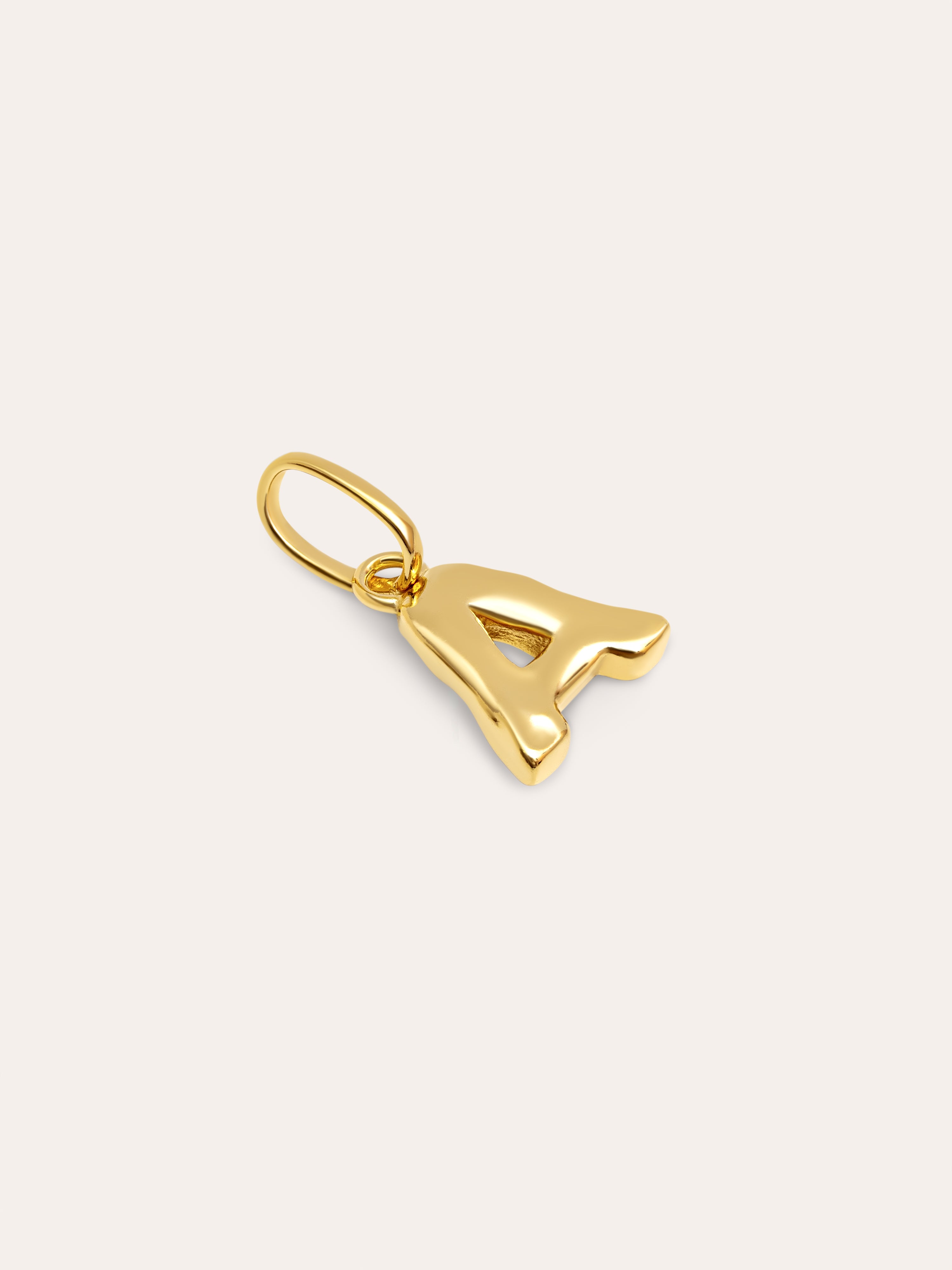 Letter Organic Gold Charm 