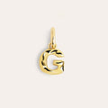Charm Letter Organic Plata Baño Oro