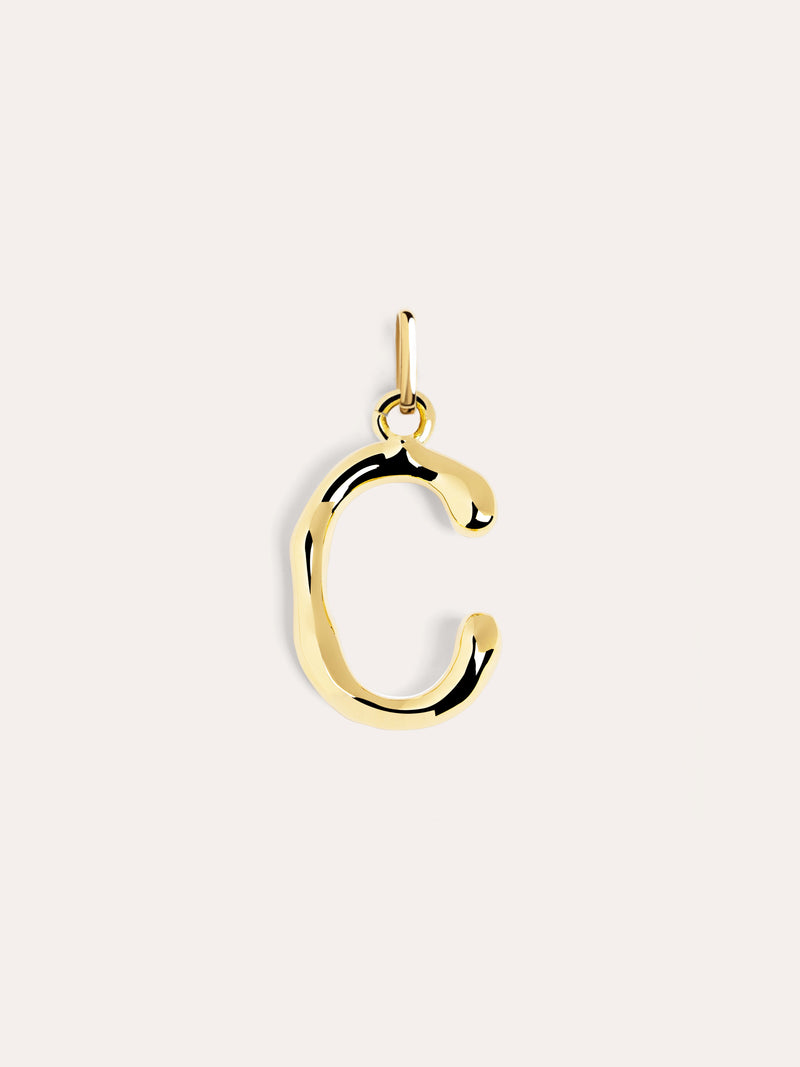 Letter XL Charm vergoldet