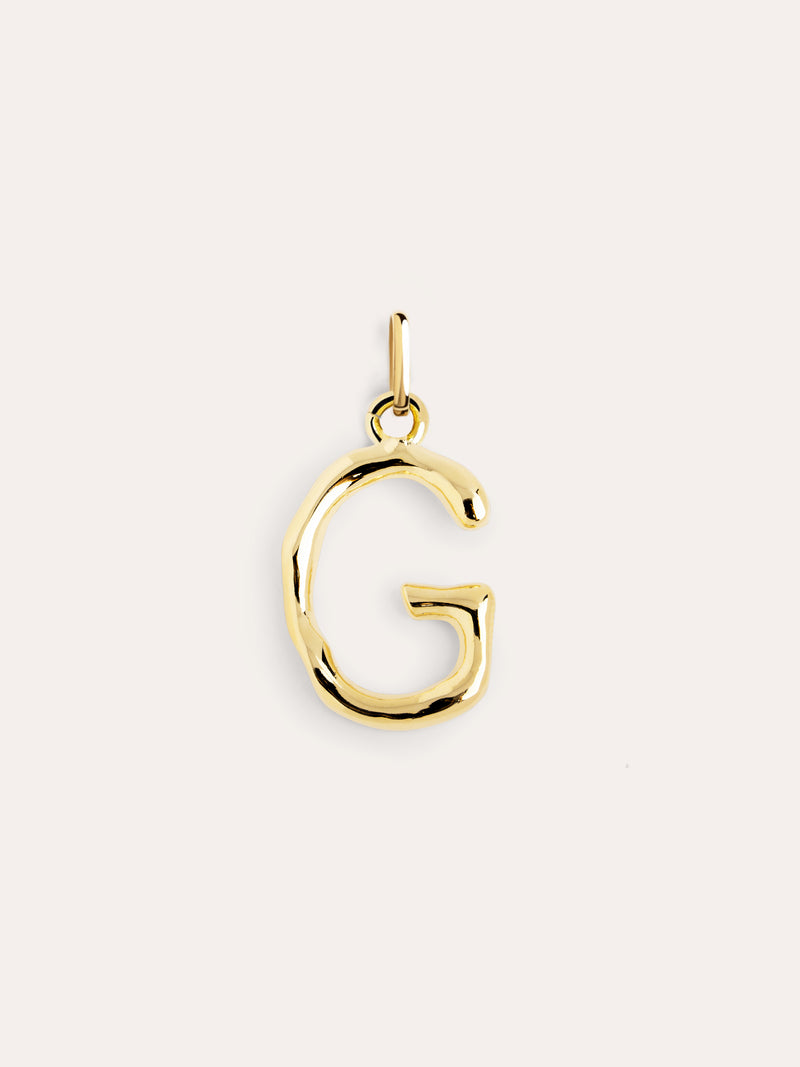 Letter XL Charm vergoldet