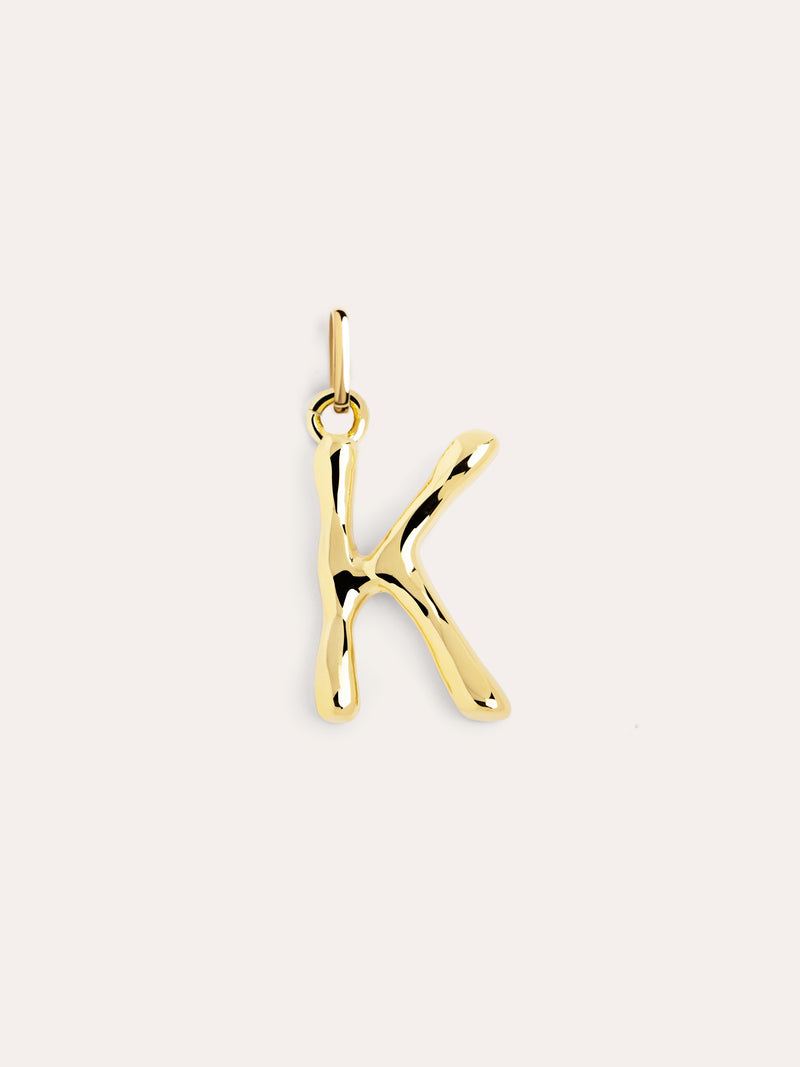 Letter XL Charm vergoldet