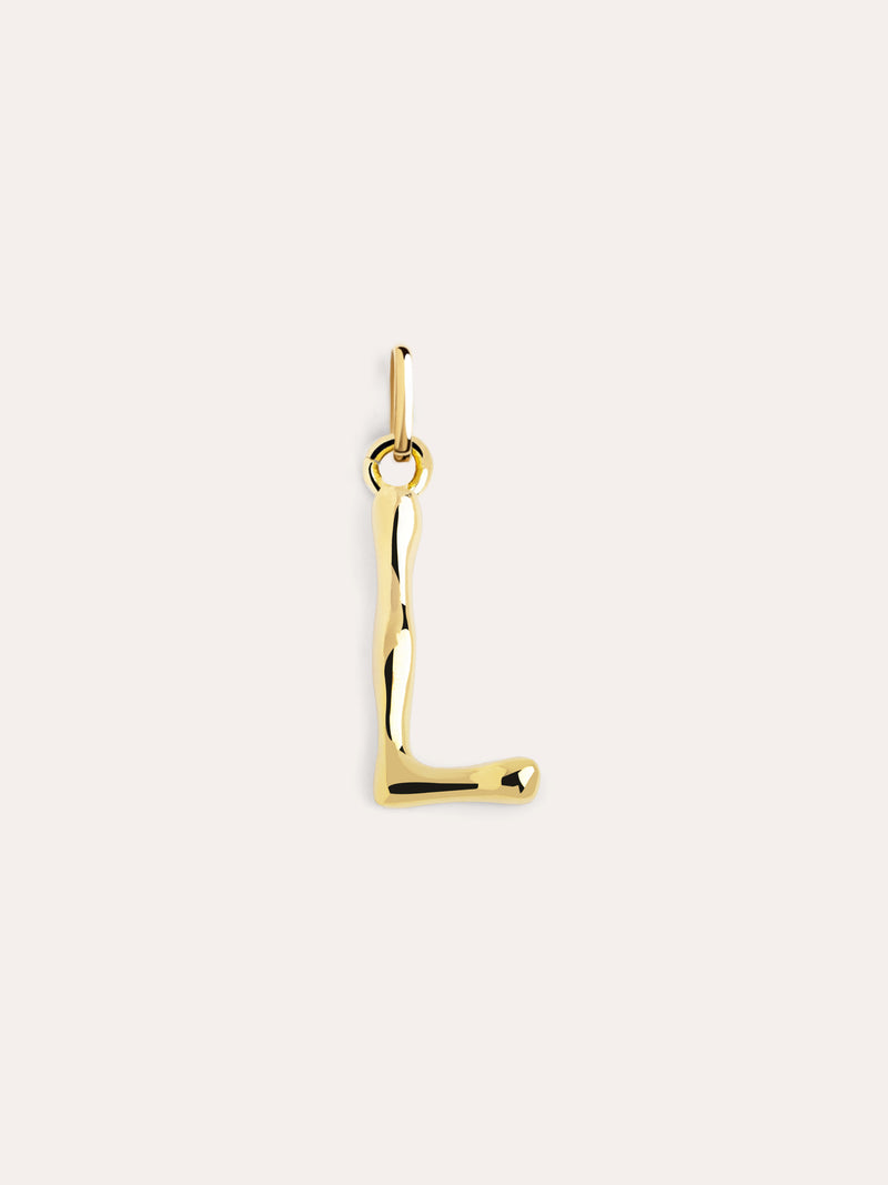 Letter XL Charm vergoldet