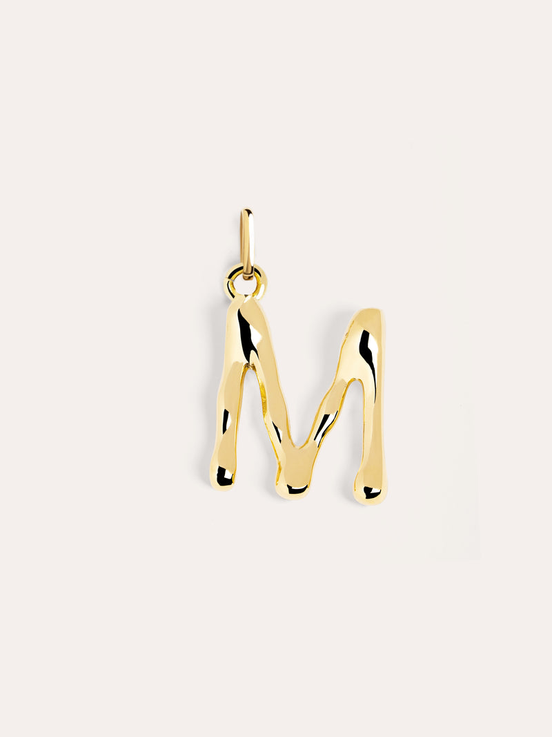 Letter XL Charm vergoldet