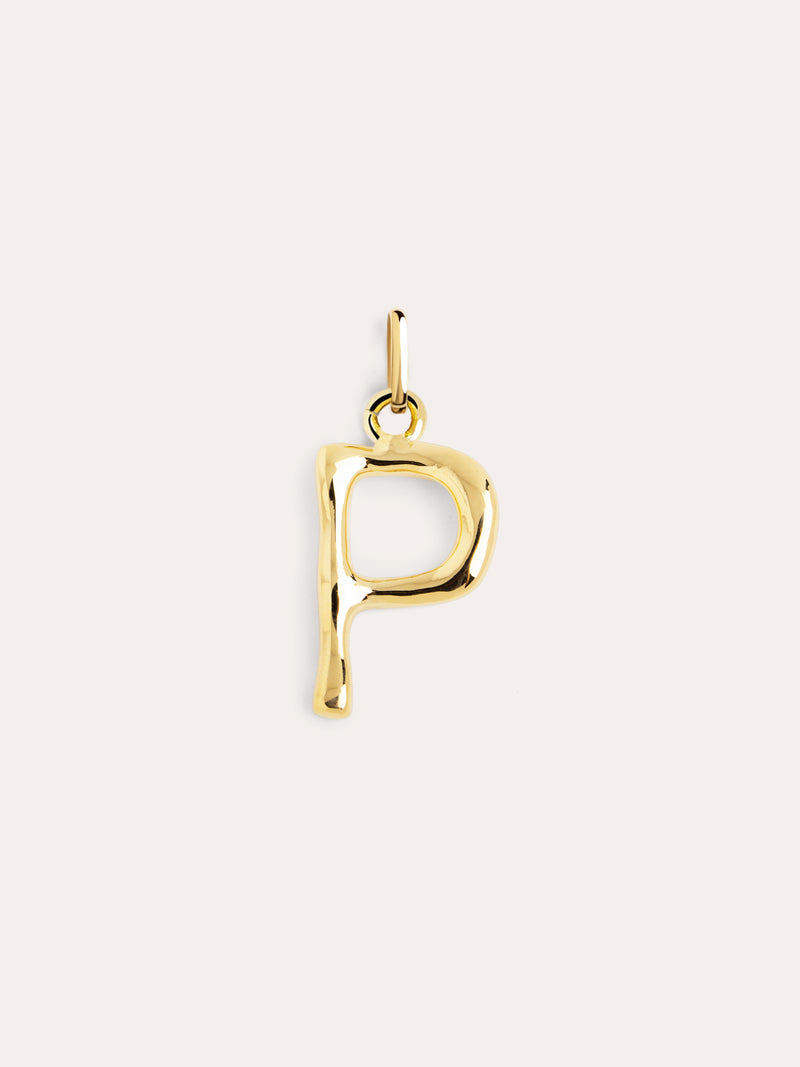 Letter XL Charm vergoldet