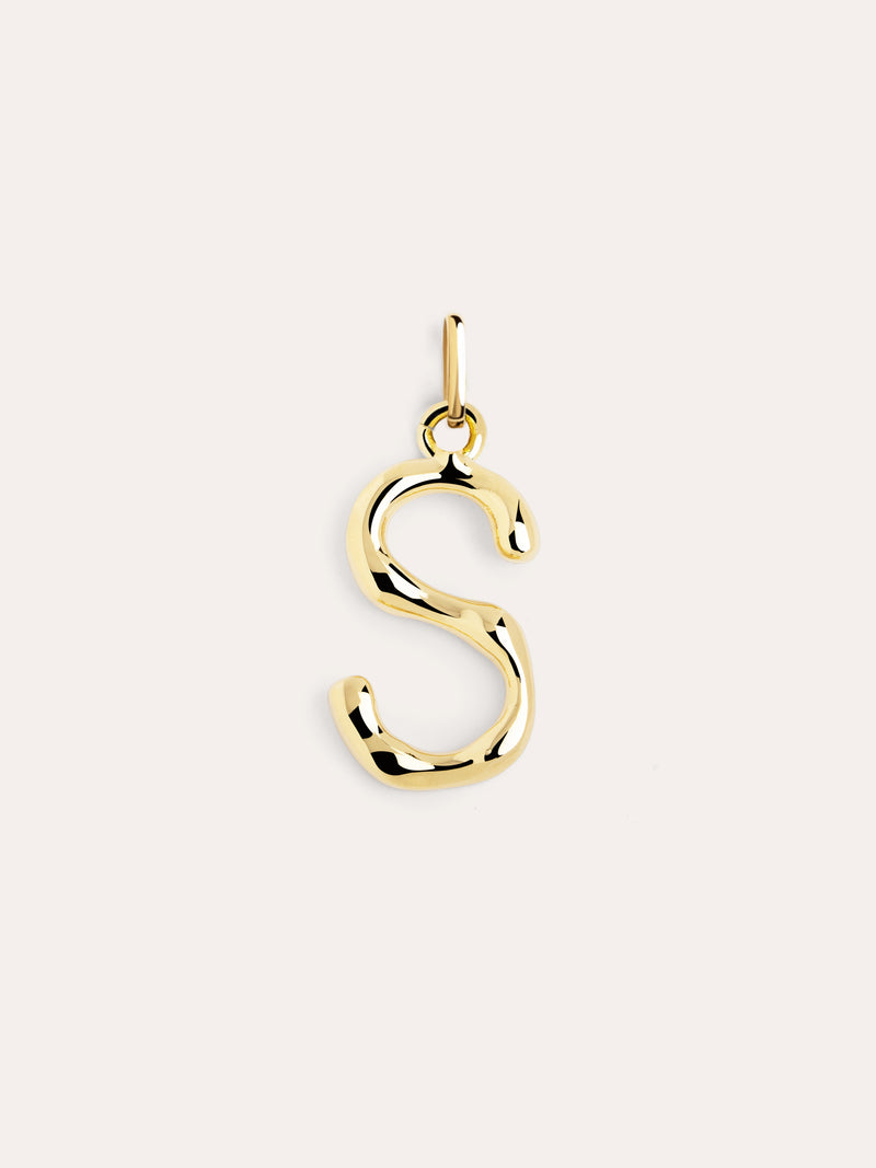 Letter XL Charm vergoldet
