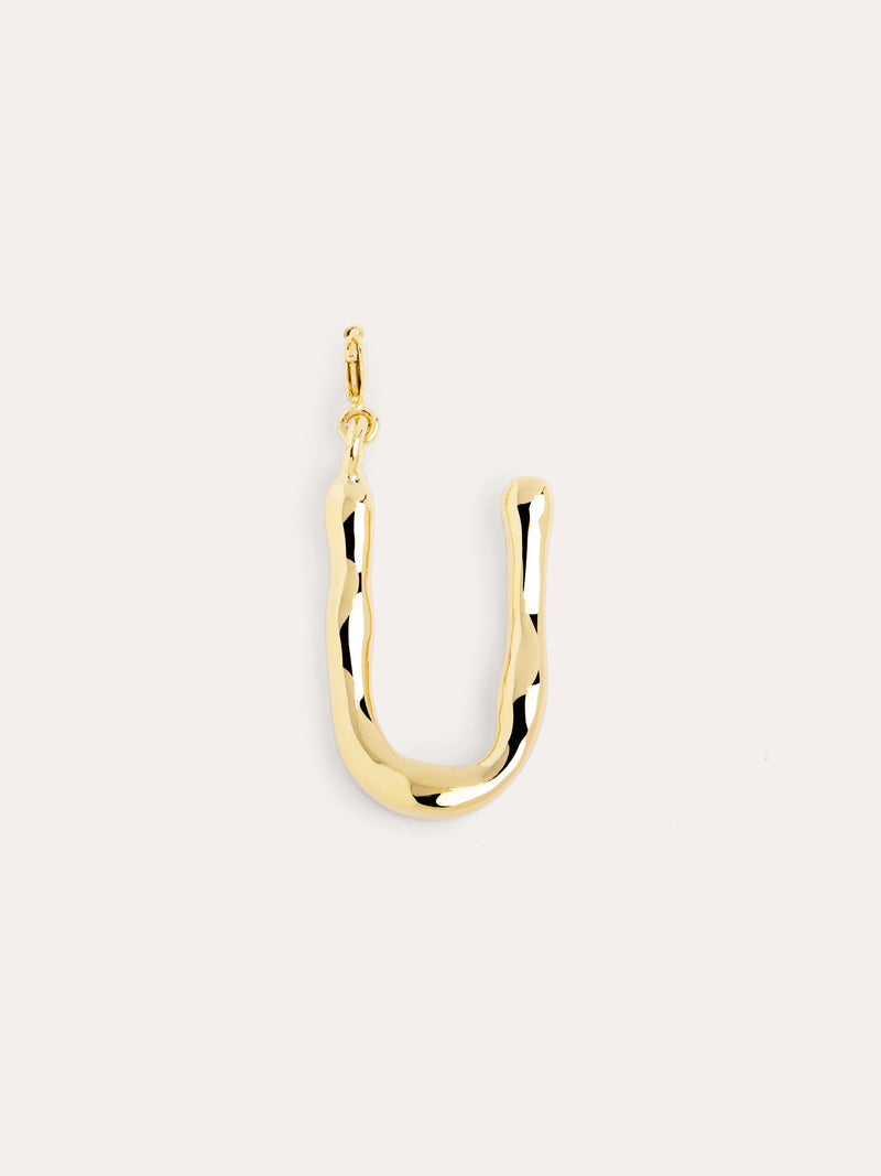 Letter XL Charm vergoldet