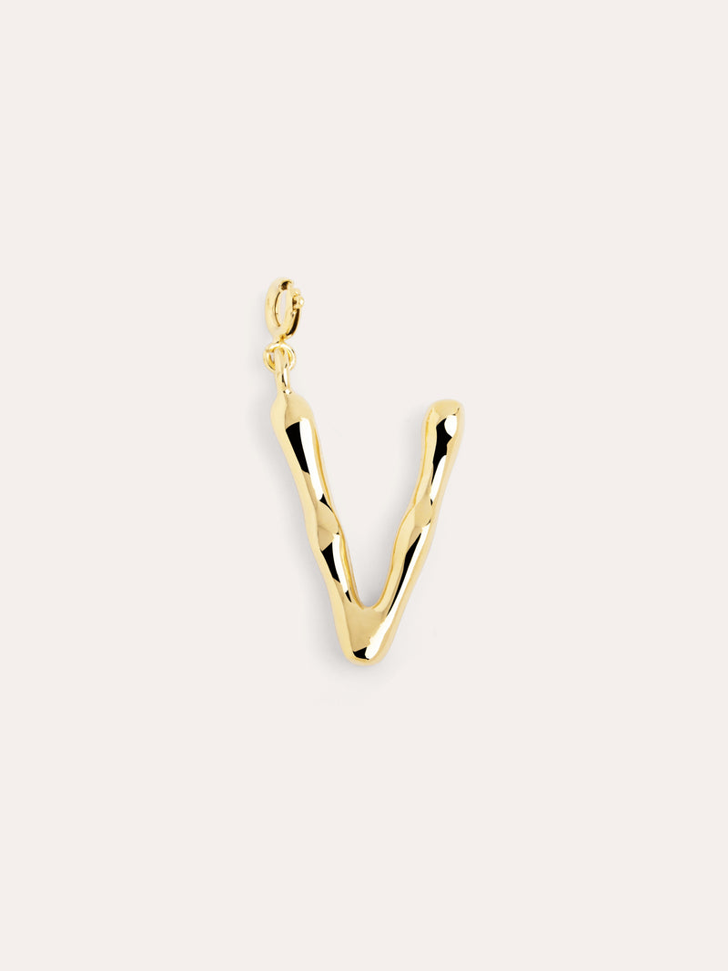 Letter XL Charm vergoldet