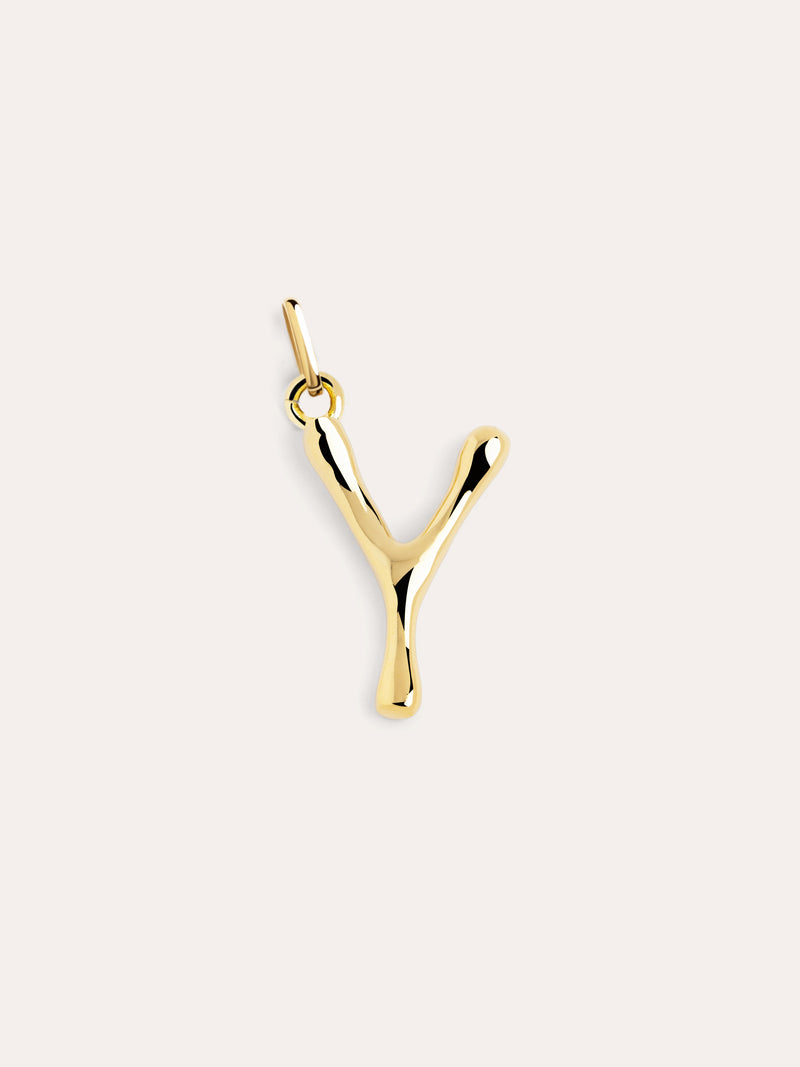 Letter XL Charm vergoldet