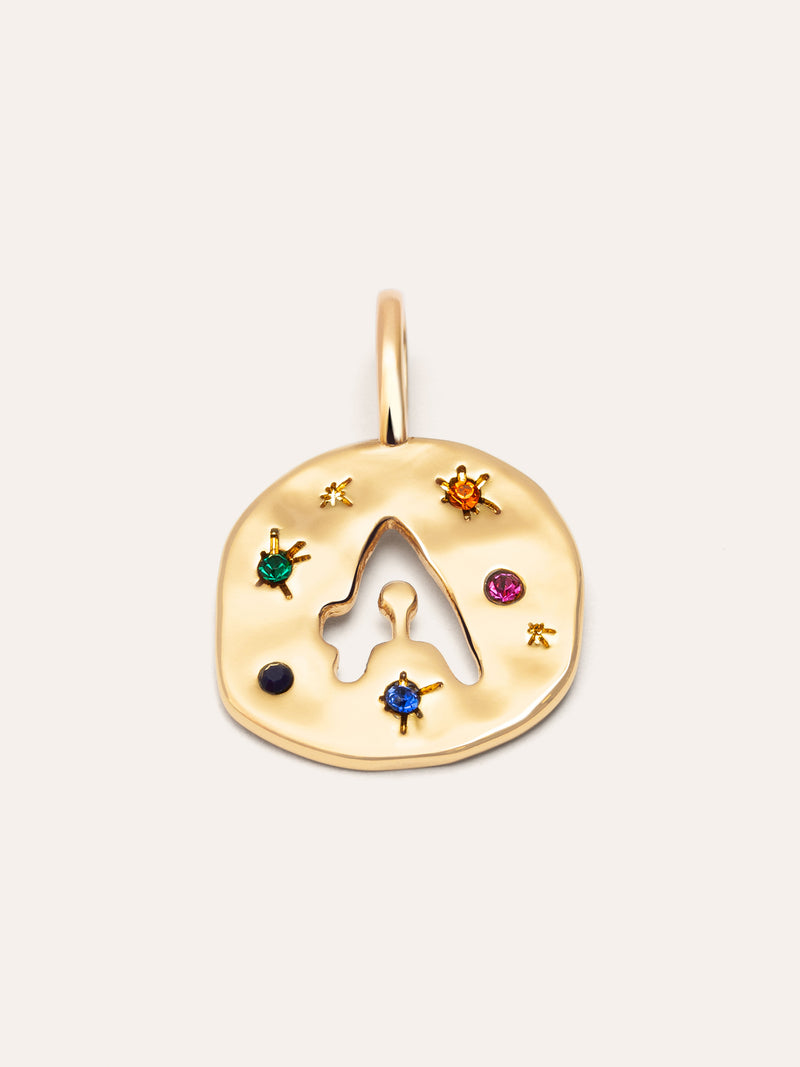 Charm Personalizado Organic Colors Letter Baño Oro