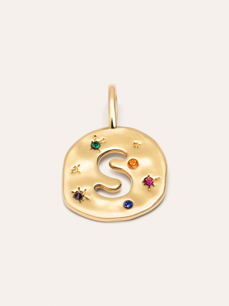 Charm Personalizado Organic Colors Letter Baño Oro