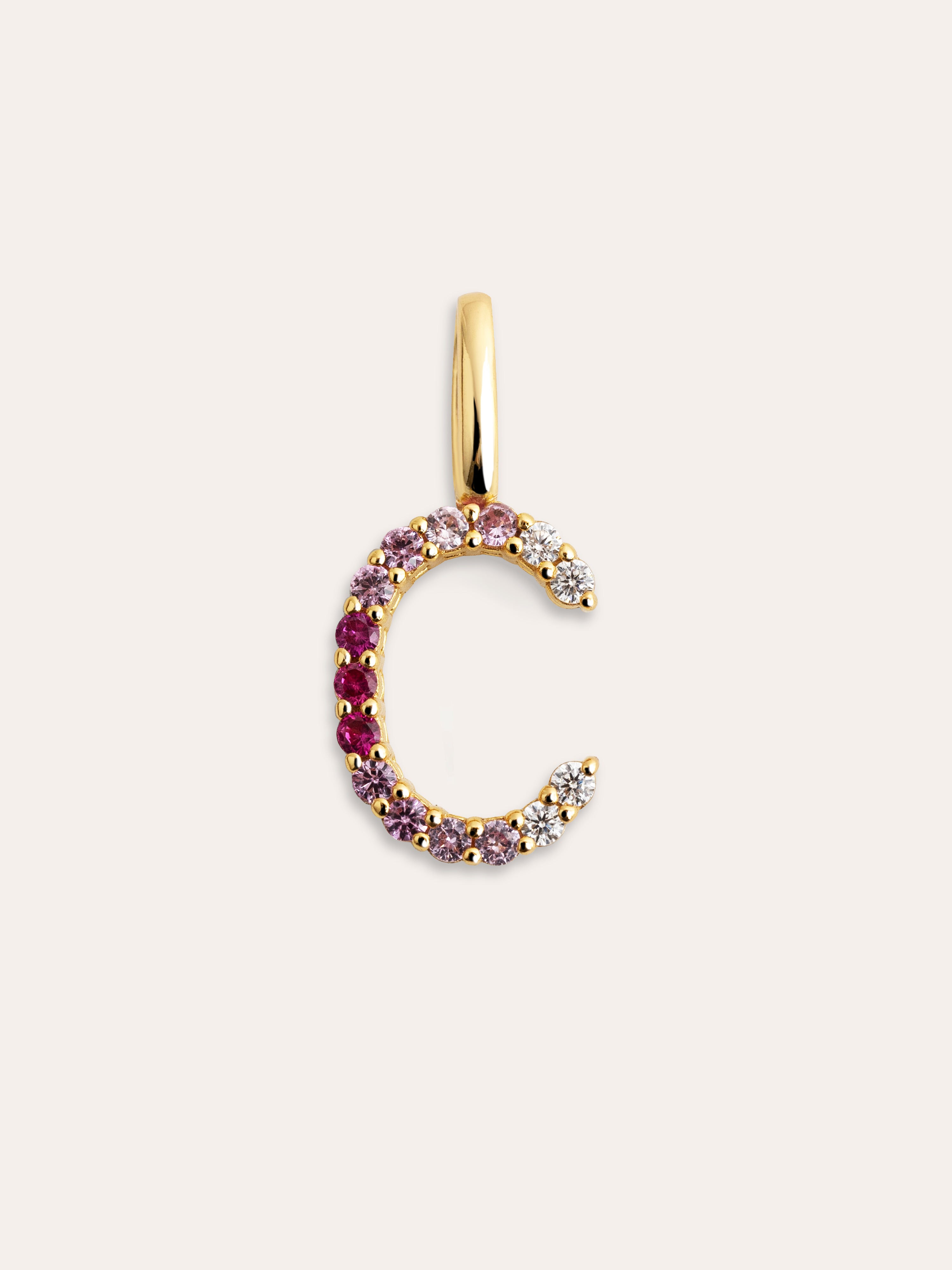 Charm Letter Spark Sakura 18K Gold Plated