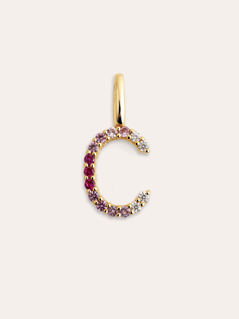 Charm Letter Spark Sakura 18K Gold Plated