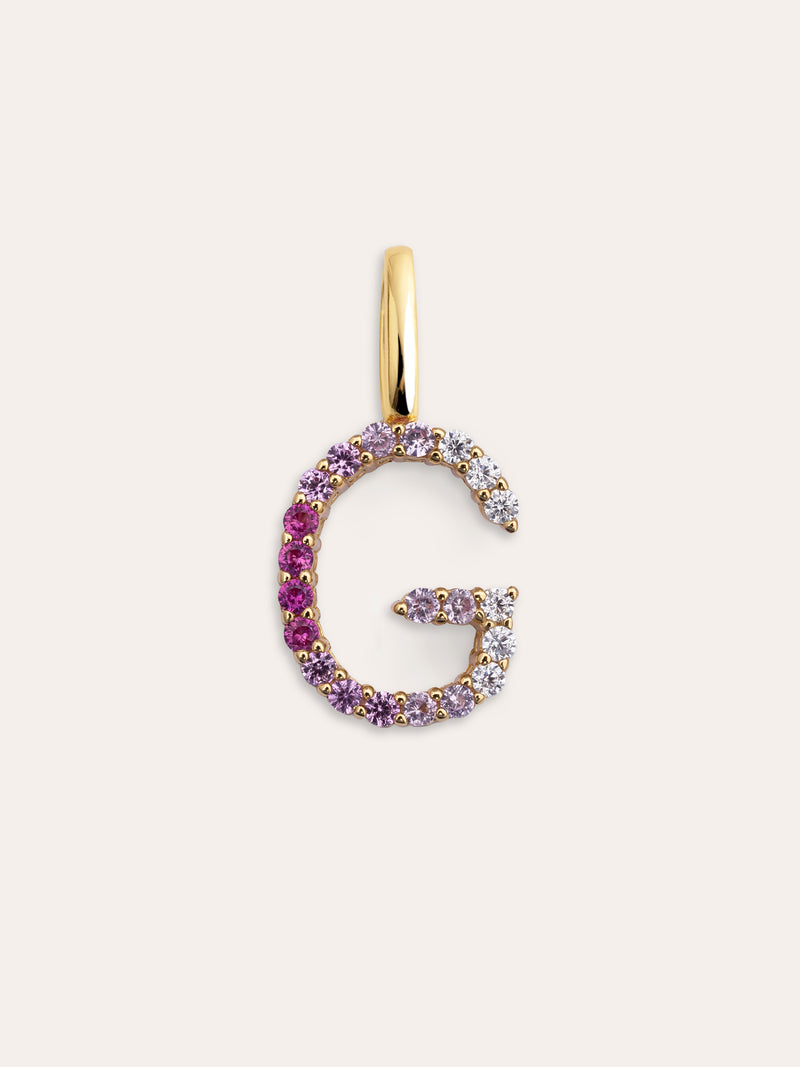 Charm Letter Spark Sakura 18K Gold Plated