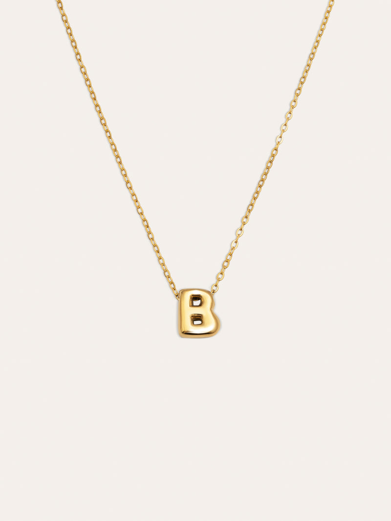 Collar Personalizado Hailey Letter Acero Baño Oro