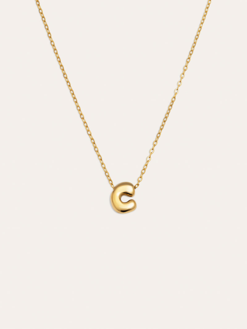 Collar Personalizado Hailey Letter Acero Baño Oro