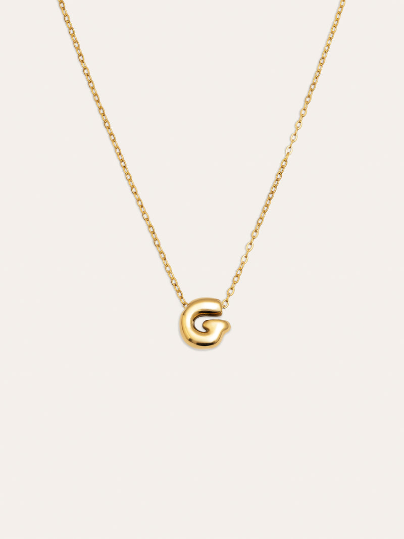Collar Personalizado Hailey Letter Acero Baño Oro