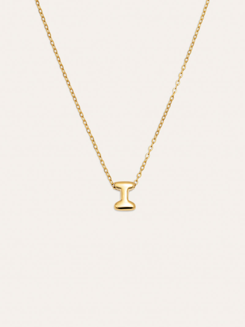 Collar Personalizado Hailey Letter Acero Baño Oro
