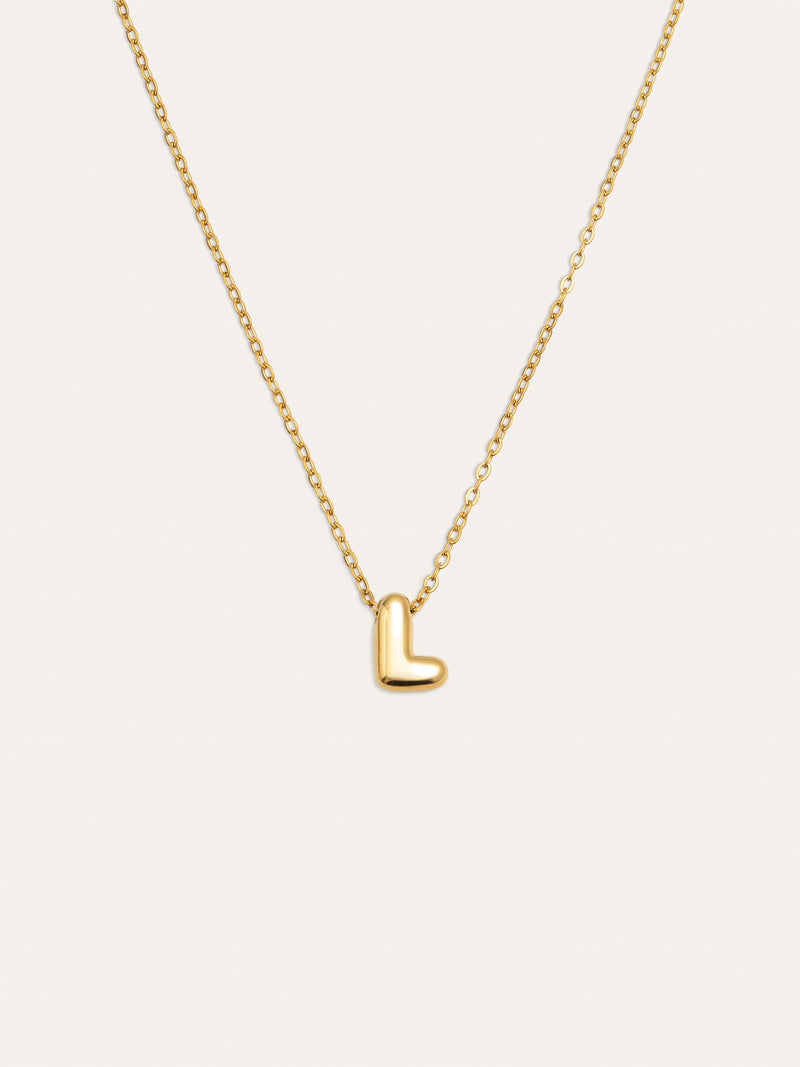 Collar Personalizado Hailey Letter Acero Baño Oro