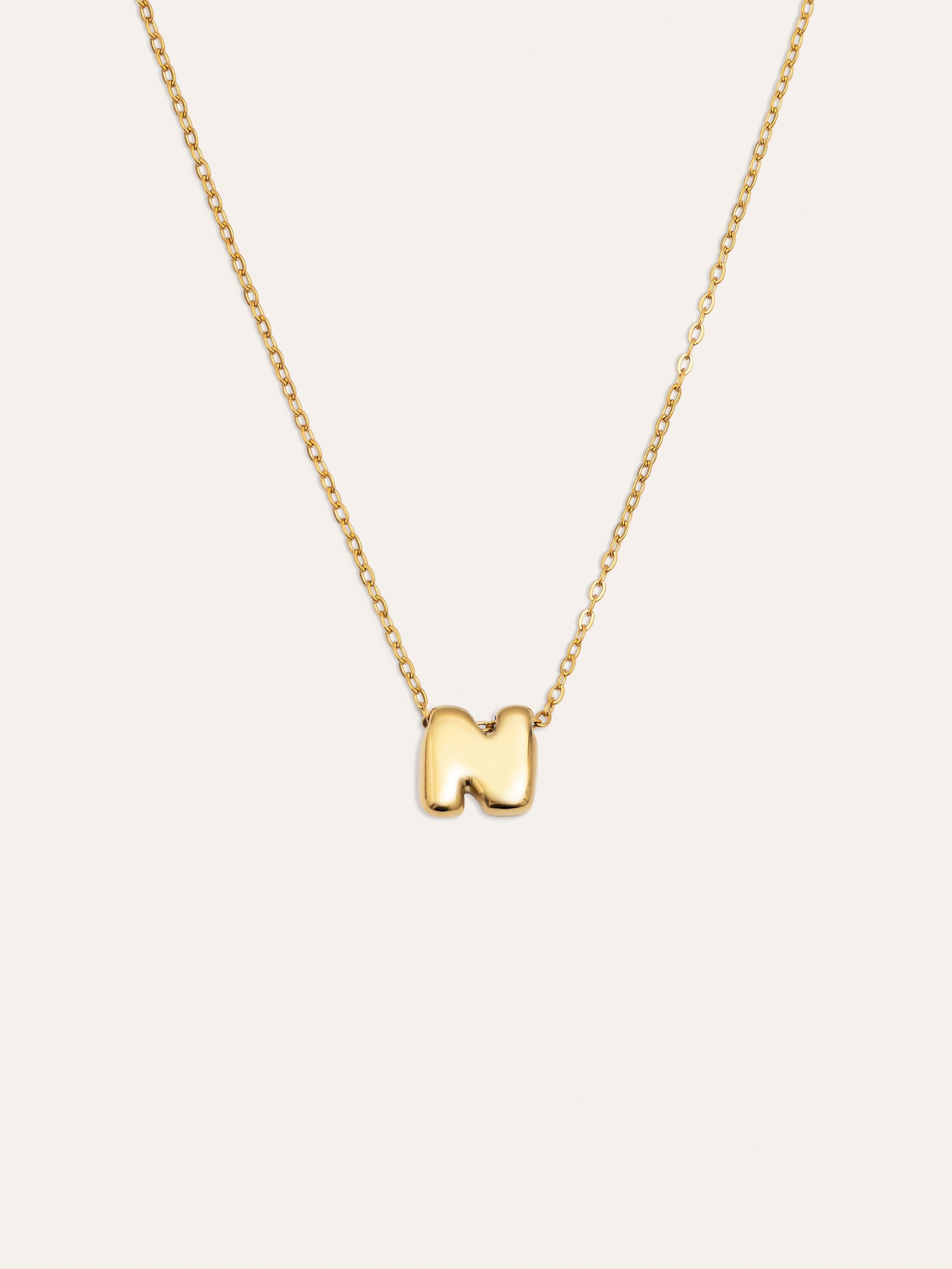 Collar Personalizado Hailey Letter Acero Baño Oro