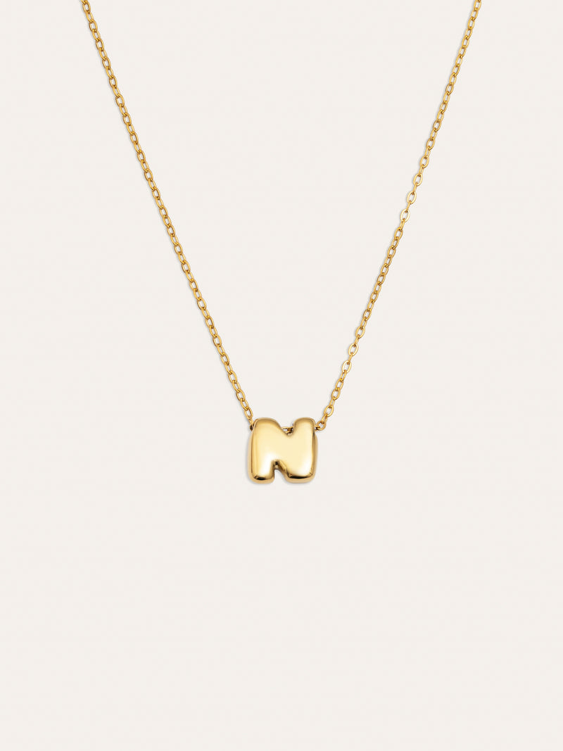 Collar Personalizado Hailey Letter Acero Baño Oro