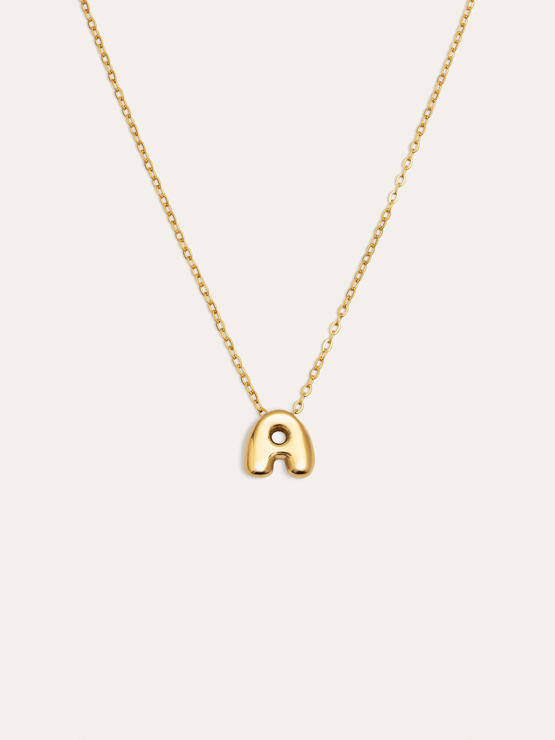 Collar Personalizado Hailey Letter Acero Baño Oro