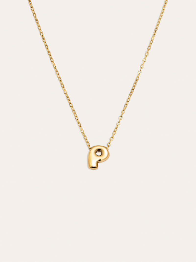 Collar Personalizado Hailey Letter Acero Baño Oro