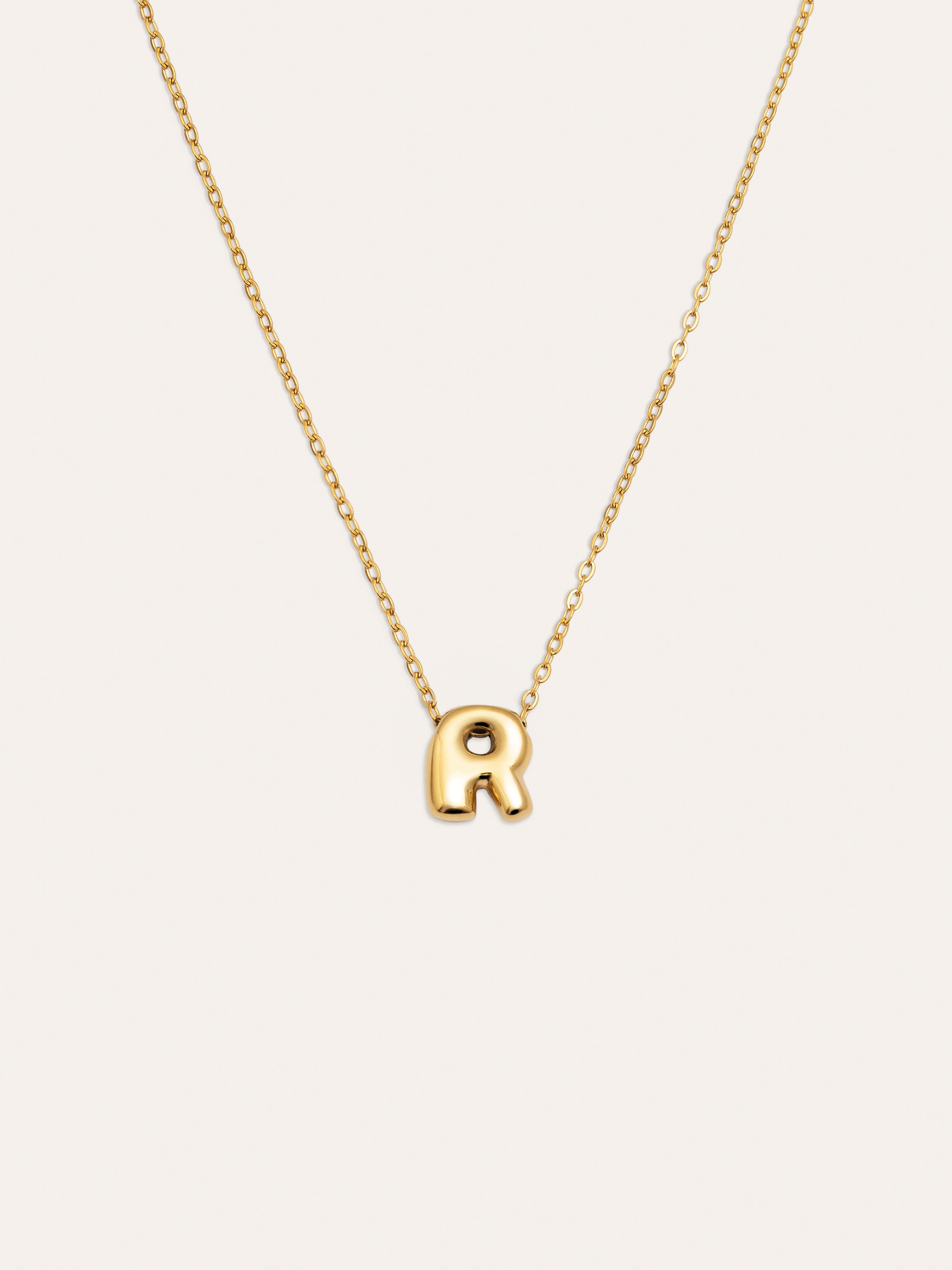 Collar Personalizado Hailey Letter Acero Baño Oro