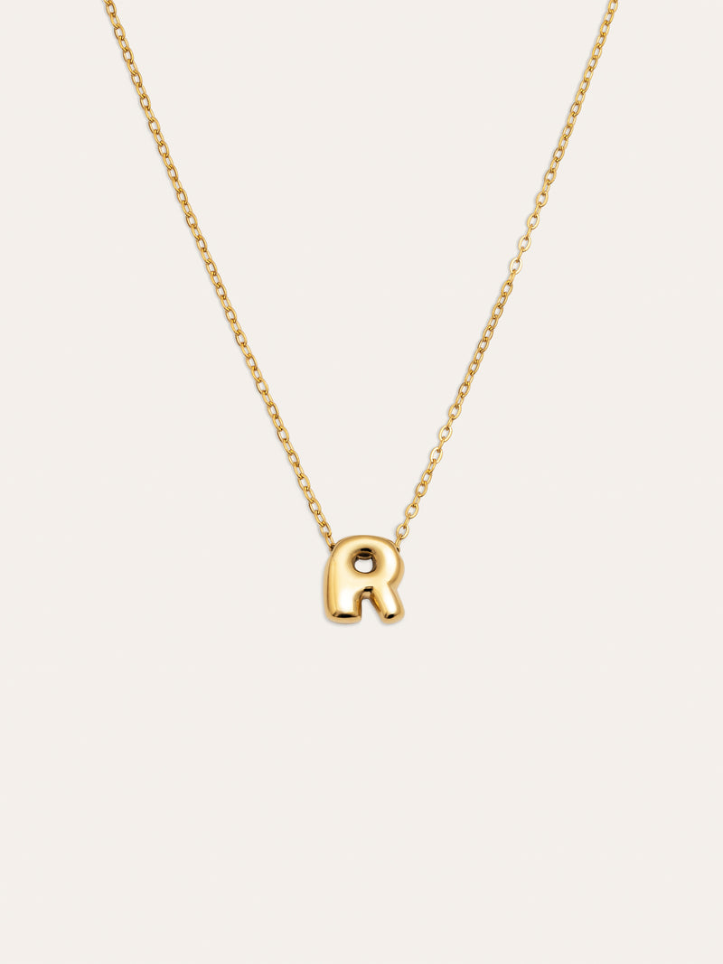 Collar Personalizado Hailey Letter Acero Baño Oro