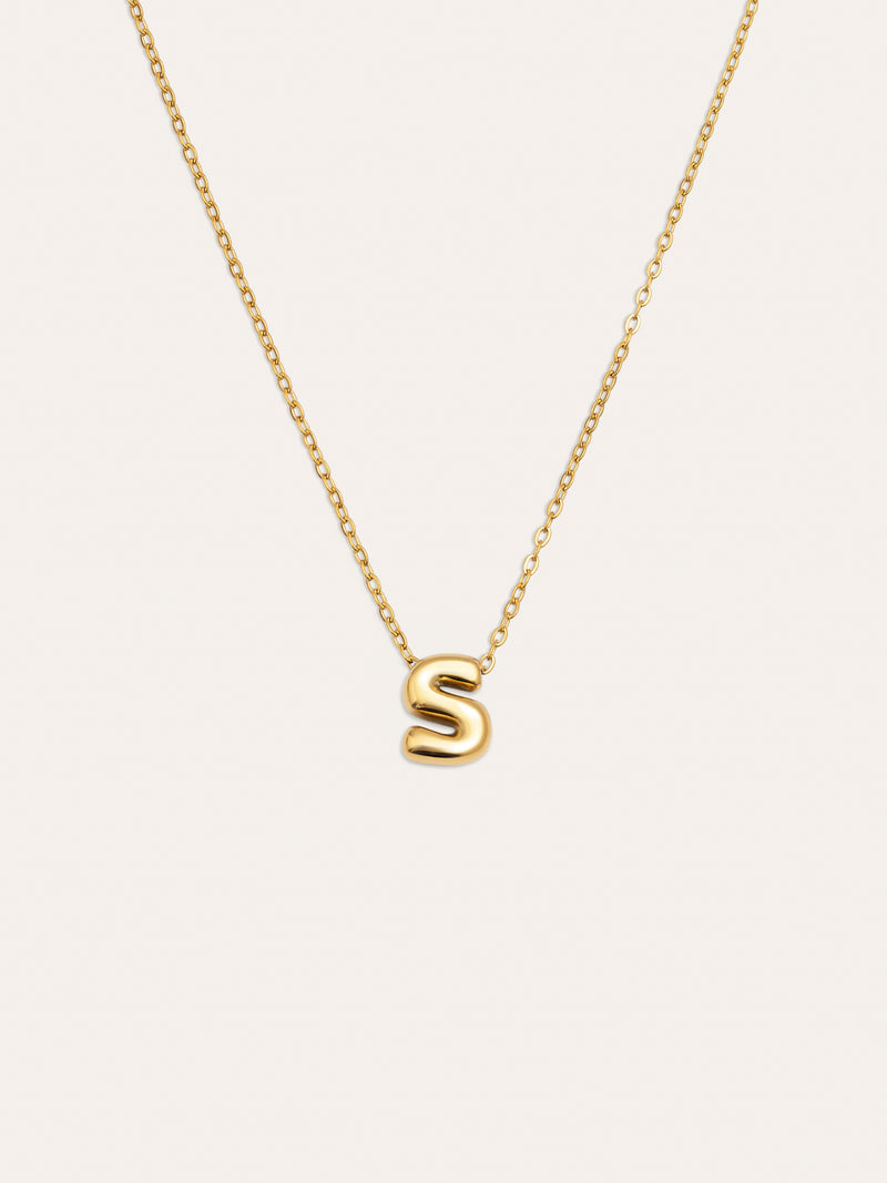 Collar Personalizado Hailey Letter Acero Baño Oro