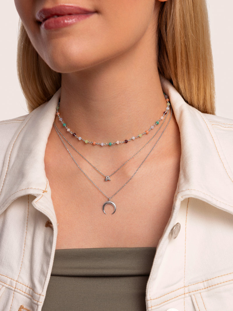 Single Letter Personalisierte Halskette Silber