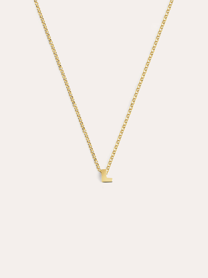 Single Letter Personalized Gold Necklace